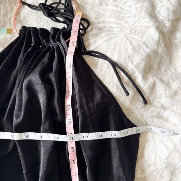 Do+Be x Baltic Born Black Semi Formal Bronze Halter Neck Dress NWT Medium - Picture 8 of 8